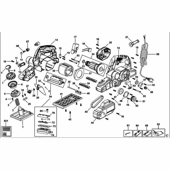 Black & Decker KTW750 Spare Parts List Type: 1