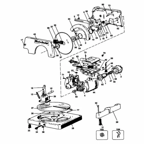 Black & Decker DN800 Spare Parts List Type: 1