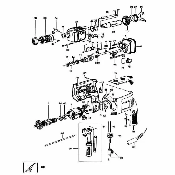 Black & Decker P8024 Spare Parts List Type: 1