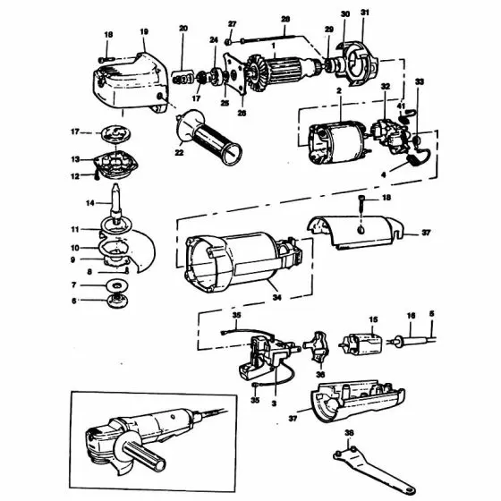 Black & Decker 5411 Spare Parts List Type: 1
