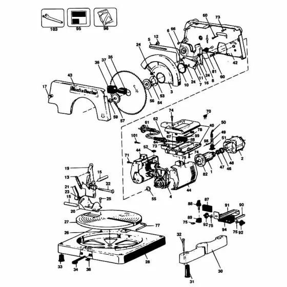 Black & Decker SR700 Spare Parts List Type: 1