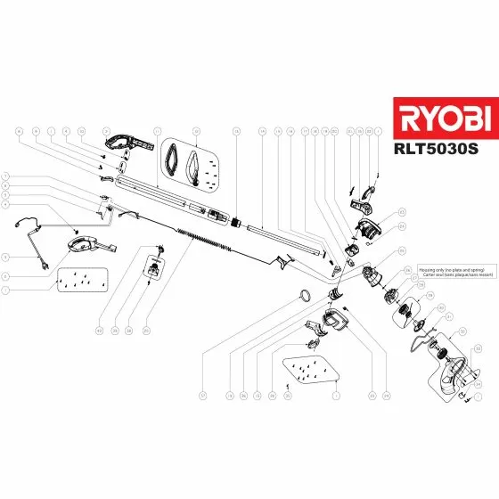 Ryobi ELT4235 HANDLE TUBE ELT375/4235 8038800001 Spare Part