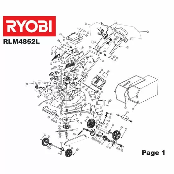 Ryobi RLM4852L Type: 5133000681 SCREW 5131026977 Spare Part