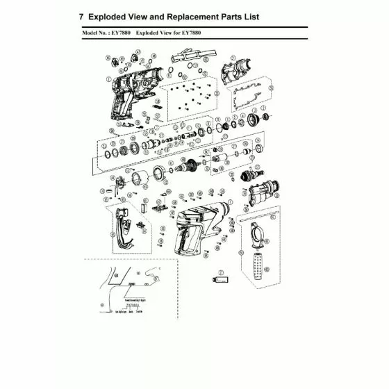 Panasonic EY7880 Spare Parts List