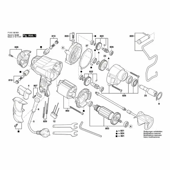 Skil 1608 Spare Parts List Type: F 015 160 803 230V GB