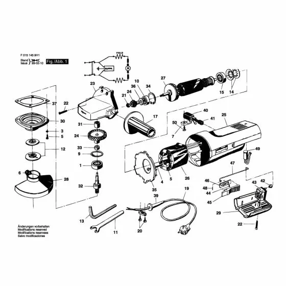 Skil 1459H1 Spare Parts List Type: F 015 145 9H1 0V ---