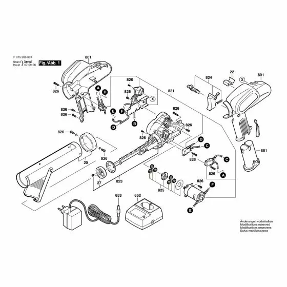 Skil 2055 Spare Parts List Type: F 015 205 511 4.8V EU