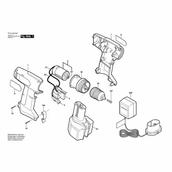 Skil 2480 Spare Parts List Type: F 012 248 00A 12V USA