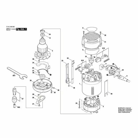 Skil 1830 Spare Parts List Type: F 012 183 002 0V ---