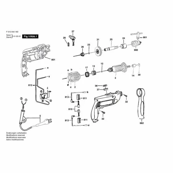 Skil HSB 10 Spare Parts List Type: F 012 642 184 127V SAM