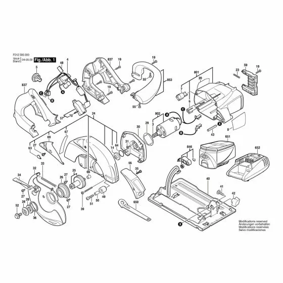 Skil 5950 Spare Parts List Type: F 012 595 001 18V USA