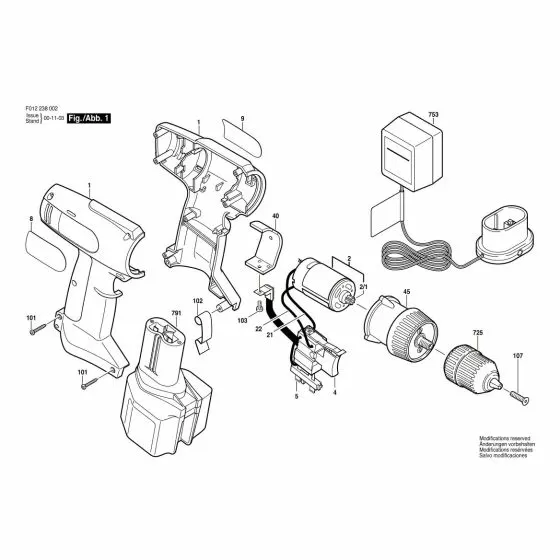 Skil 2480 Spare Parts List Type: F 012 248 002 12V USA