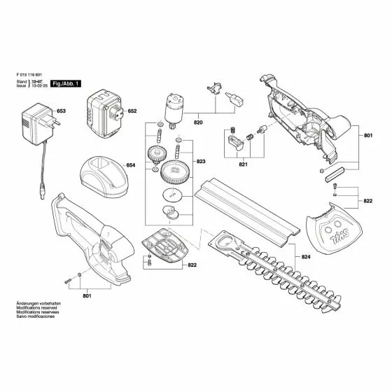 Skil 1166 Spare Parts List Type: F 015 116 601 230V EU