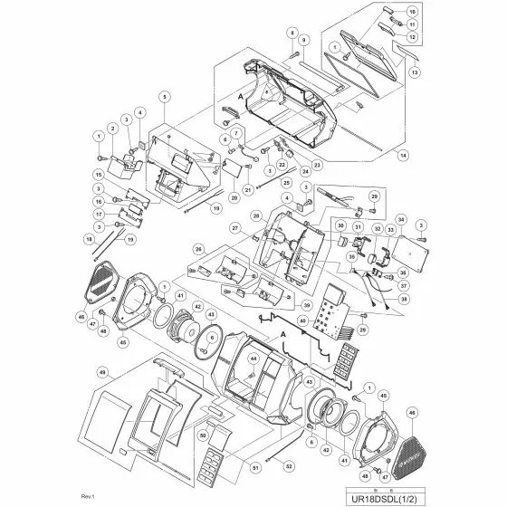 Hitachi UR18DSDL Spare Parts List