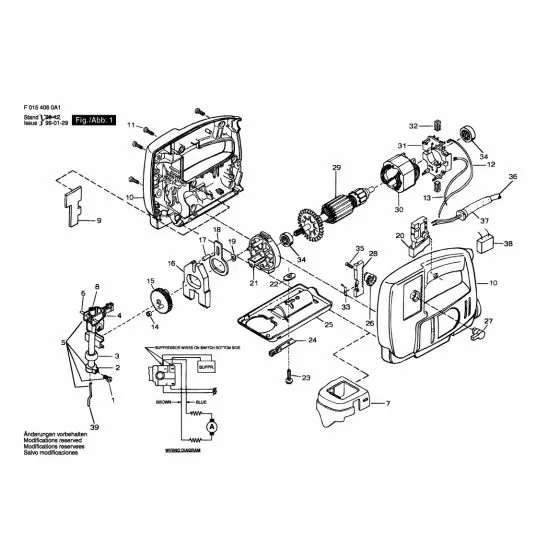 Skil 4060 H1 Spare Parts List Type: F 015 406 0J1 230V GB