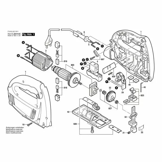Skil 4170 Spare Parts List Type: F 015 417 011 230V CN