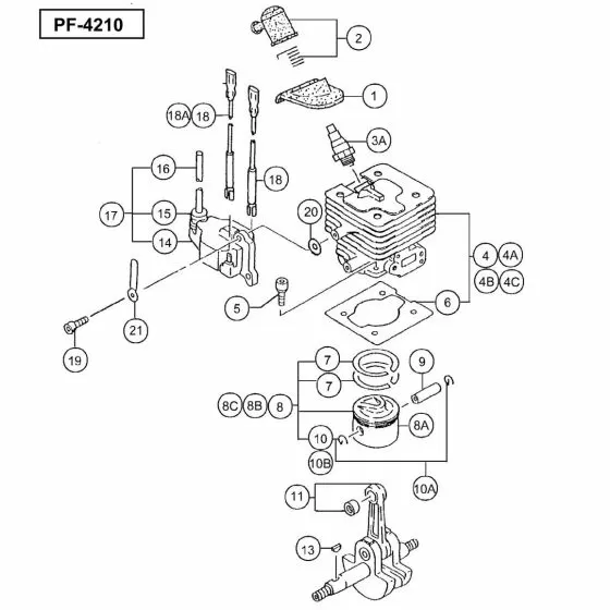 Hitachi PF-4210(FORUSA) Spare Parts List