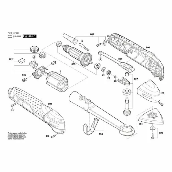 Skil 1470 Spare Parts List Type: F 015 147 001 230V EU
