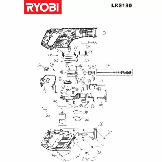 Ryobi LRS180 RUBBER CRP1801/DM 560704001 - 5131017434 Spare Part
