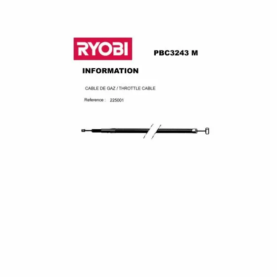 Ryobi PBC3243M CAP SCREW Item discontinued Spare Part 