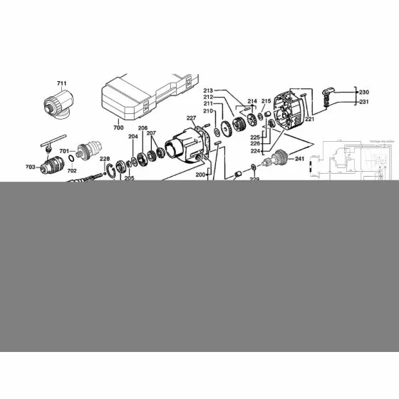 Milwaukee 5378 DRILL SPINDLE WHEEL 4931426230 Spare Part Exploded Diagram