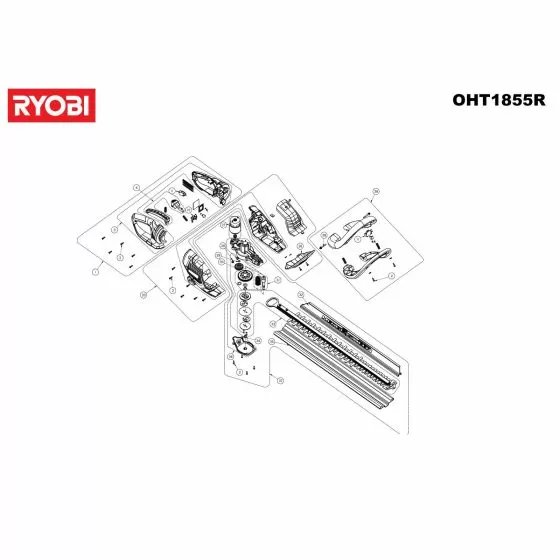 Ryobi OHT1855R GEAR 5131035474 Spare Part Type: 5133002161