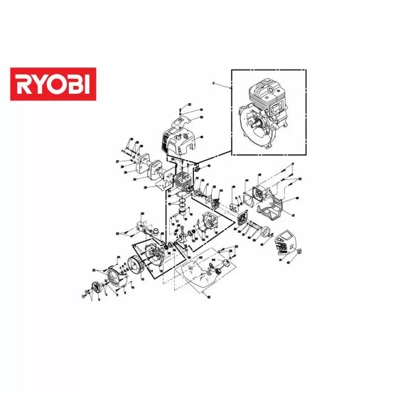 Ryobi RLT1825LL SPOOL 5131020241 Spare Part Type: 5133002168 Exploded Parts Diagram