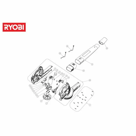 Ryobi OBL1820H18VUK Spare Parts List Type: 5133002341