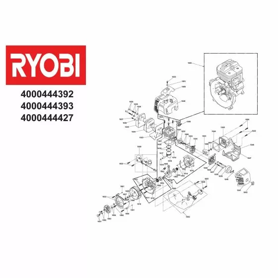 Ryobi RLT1825LL HOUSING 5131034666 Spare Part Type: 5133002168 Exploded Parts Diagram