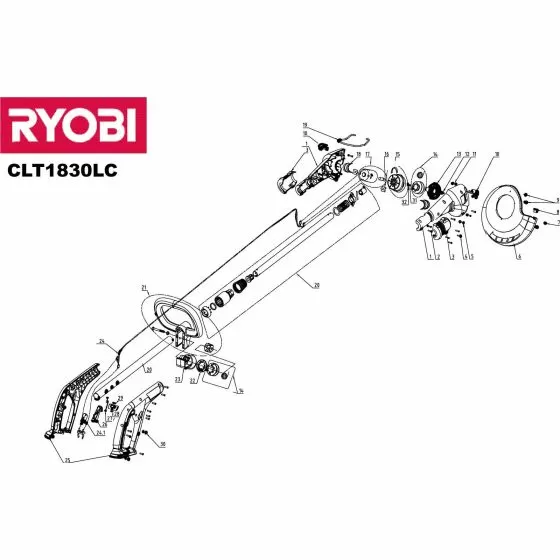 Ryobi CLT1830LC Spare Parts List Type: 15133000002