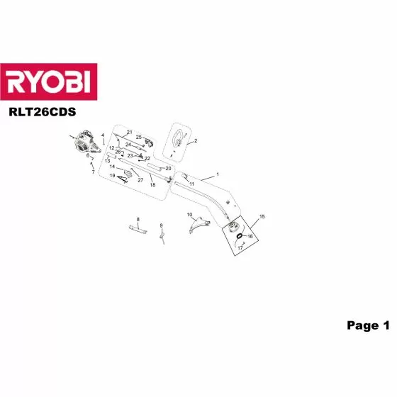 Ryobi RLT26CDS BASE PLATE 5131009213 Spare Part Type: 5133001653