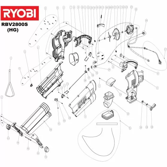 Ryobi RBV2800S WHEEL 5131019791 Spare Part Type: 5133001223