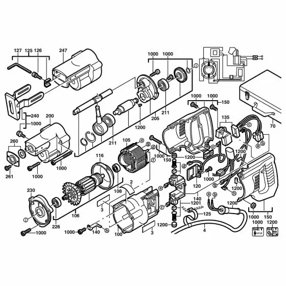 AEG USE600 MOTOR HOUSING Item discontinued (4931357390) Spare Part Serial No: 4000357781
