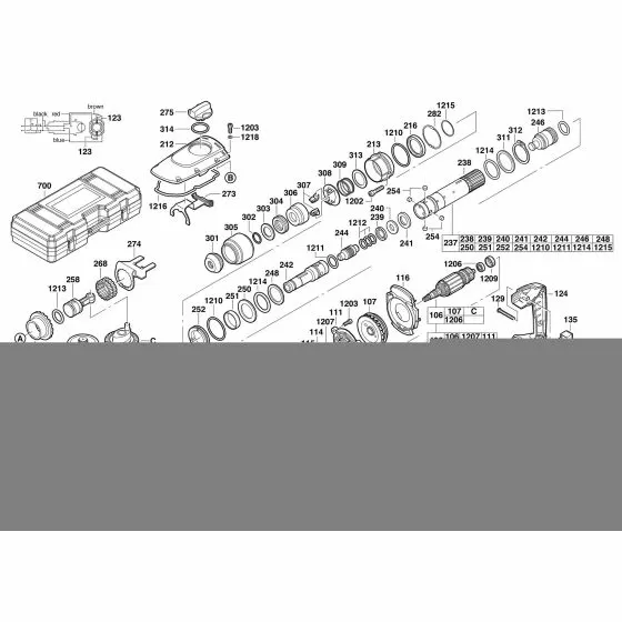 Milwaukee K950S Spare Parts List