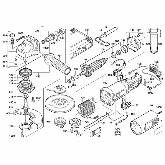 Milwaukee AG 12 WIRE Item discontinued (4931623737) Spare Part Serial No: 4000381549