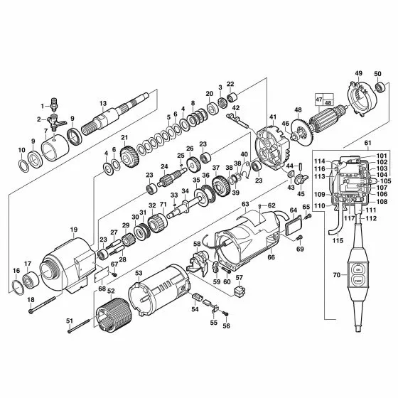 Milwaukee DCM 2-250 C Spare Parts List Type: 4000384546