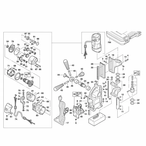 Milwaukee MD38 COMPACT GEAR BOX 32401251 Spare Part