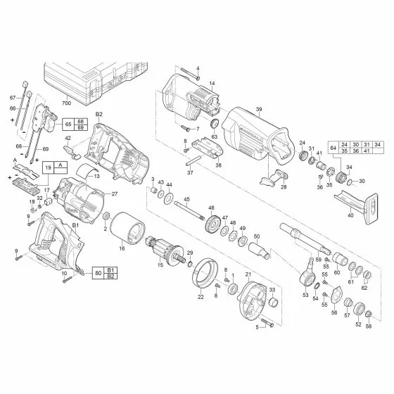 Milwaukee V28SX Spare Parts List