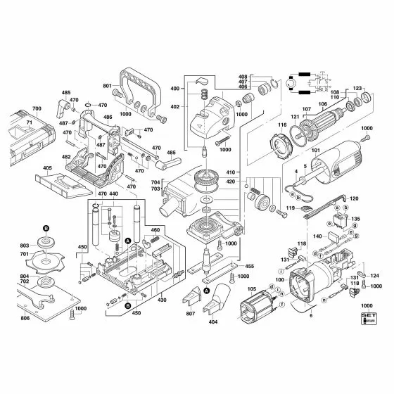Milwaukee PJ 710 Spare Parts List Type: 4000403310