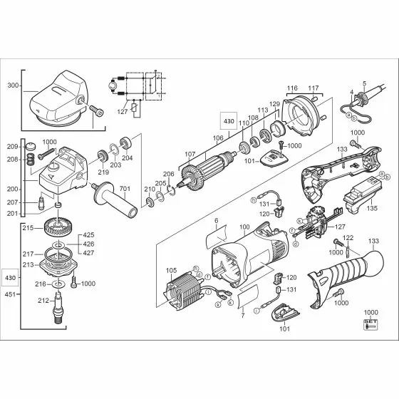 Milwaukee AP 12 E CONNECTION CABLE 4931624669 Spare Part Serial No: 4000407506 Exploded Diagram
