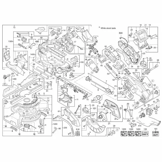 Milwaukee MS 305 DB DEFLECTOR 101606775 Spare Part Serial No: 4000410206 Exploded Diagram