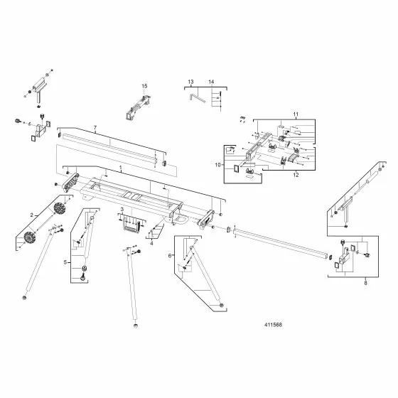 Milwaukee MSL3000 EXTENSION 1014704 Spare Part