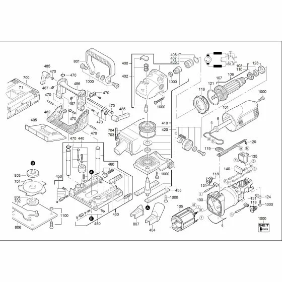 Milwaukee PJ 710 CABLE ENTRY SLEEVE 4931206687 Spare Part Serial No: 4000449758 Exploded Diagram