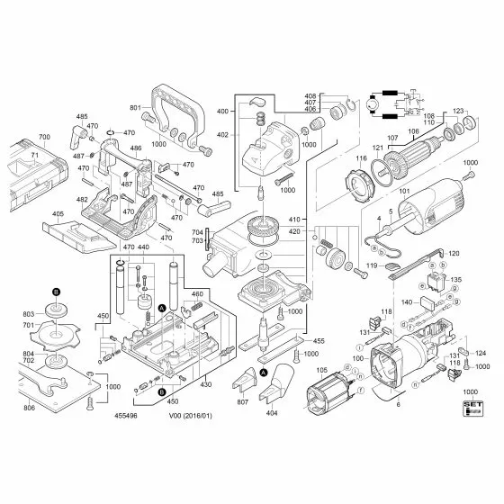 Milwaukee PJ 710 PARALLEL GUIDE 4931393921 Spare Part Serial No: 4000449758 Exploded Diagram