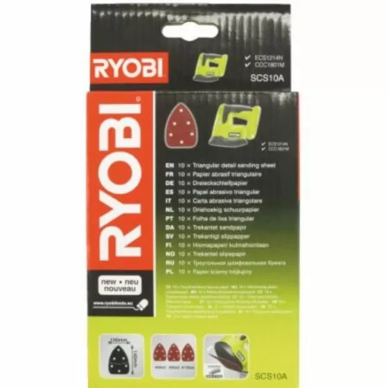 Ryobi R18PS Sanding Sheet Set 100x140 mm 10 pieces 5132002675
