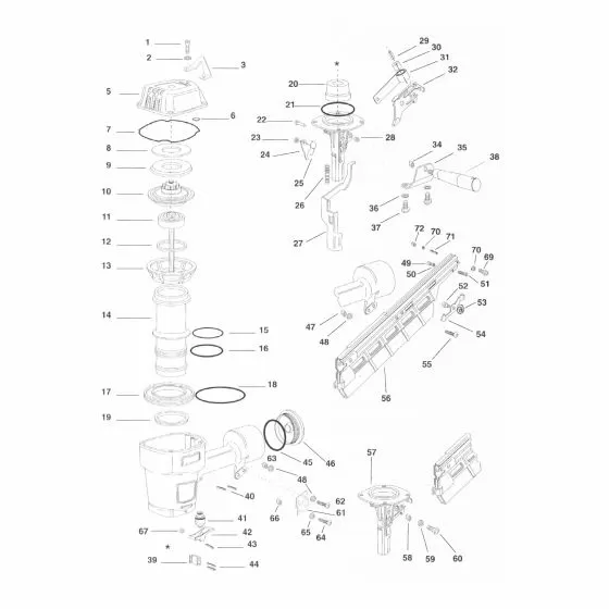 Bostitch 5381312 Spare Parts List