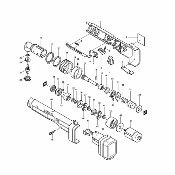 Buy A Makita 6702D HOUSING SET 6702DW/04D/05D 183057-7 Spare Part and Fix Your Angle Drill Today