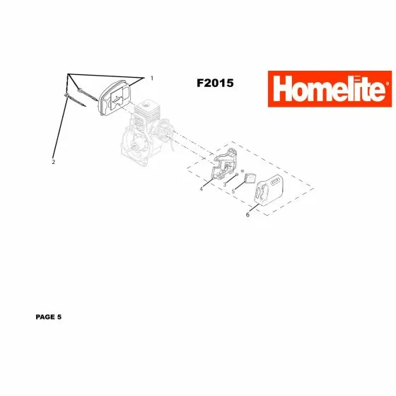 Homelite F2015 Spare Parts List Type: 1000064601