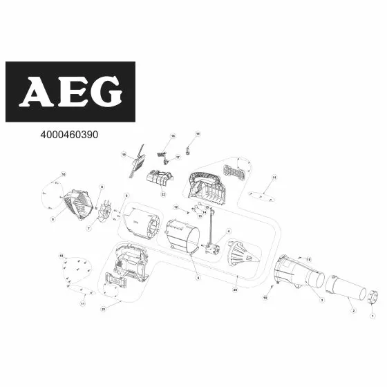 AEG ABL50B TRIGGER 4931461212 Spare Part Serial No: 4000460390