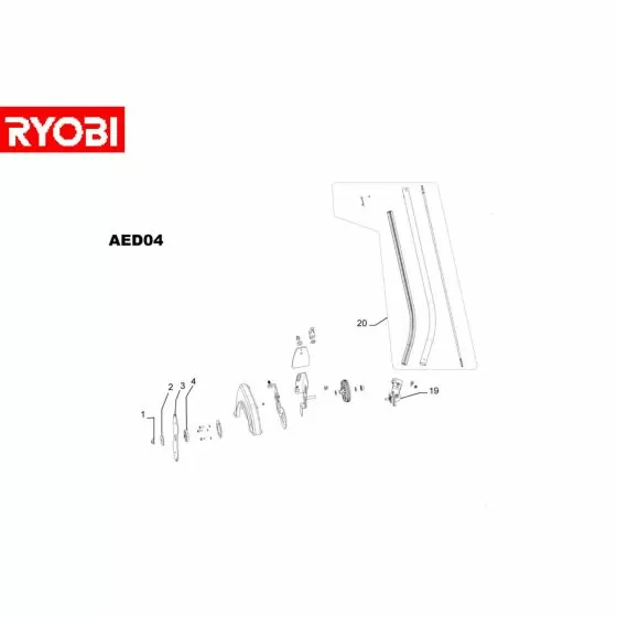 Buy A Ryobi AED04 Spare part or Replacement part for Your Line Trimmer Attachment and Fix Your Machine Today